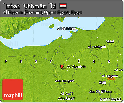 Physical Map of `Izbat `Uthmān `Īd
