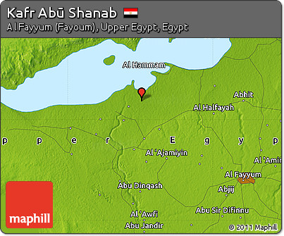 Physical Map of Kafr Abū Shanab