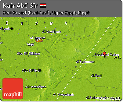 Physical Map of Kafr Abū Şīr