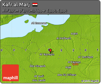 Physical Map of Kafr Al Marj