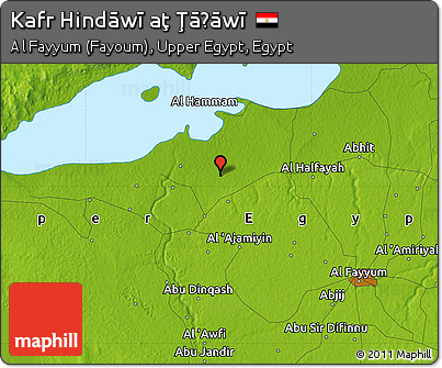 Physical Map of Kafr Hindāwī Aţ Ţāḩāwī