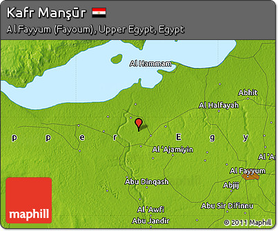 Physical Map of Kafr Manşūr