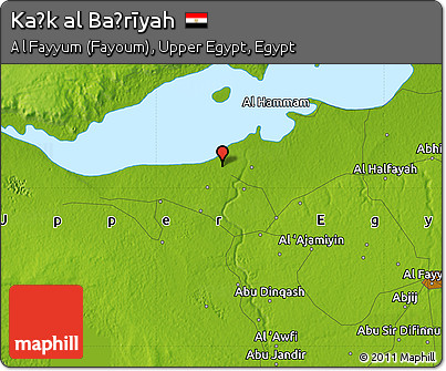 Physical Map of Kaḩk Al Baḩrīyah