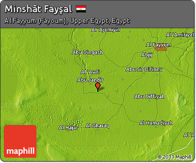 Physical Map of Minshāt Fayşal