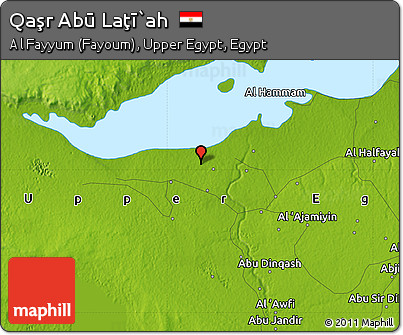 Physical Map of Qaşr Abū Laţī`ah