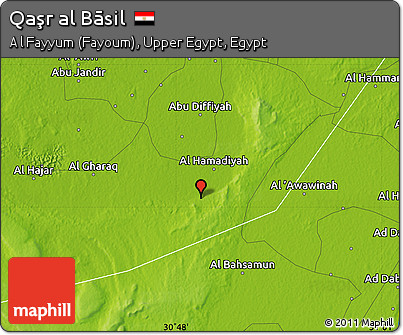 Physical Map of Qaşr Al Bāsil
