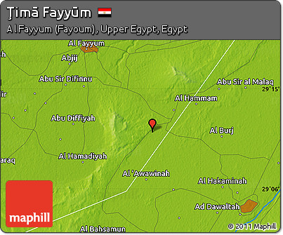 Physical Map of Ţimā Fayyūm