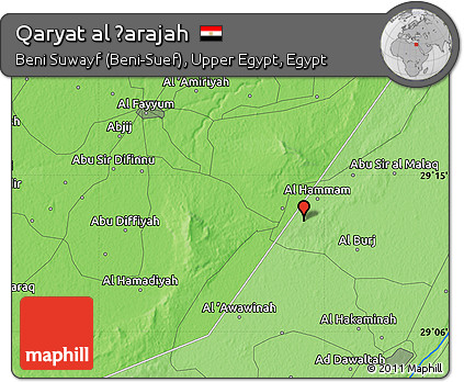 Political Map of Qaryat Al Ḩarajah