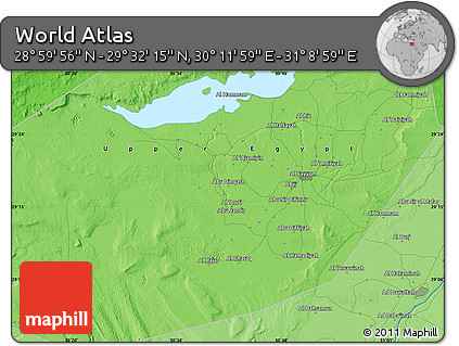 Political Map of the Area around 29° 16' 6" N, 30° 40' 29" E