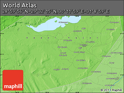Political Map of the Area around 29° 16' 6" N, 30° 40' 29" E