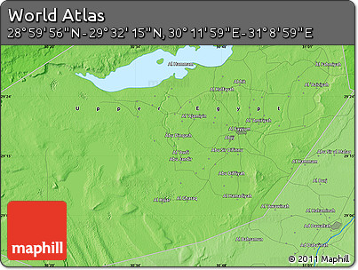 Political Map of the Area around 29° 16' 6" N, 30° 40' 29" E