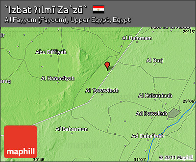 Political Map of `Izbat Ḩilmī Za`zū`