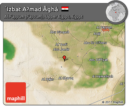 Satellite Map of `Izbat Aḩmad Āghā