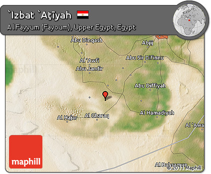 Satellite Map of `Izbat `Aţīyah