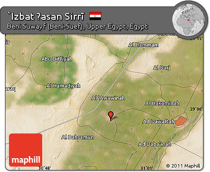 Satellite Map of `Izbat Ḩasan Sirrī