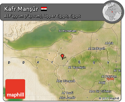 Satellite Map of Kafr Manşūr