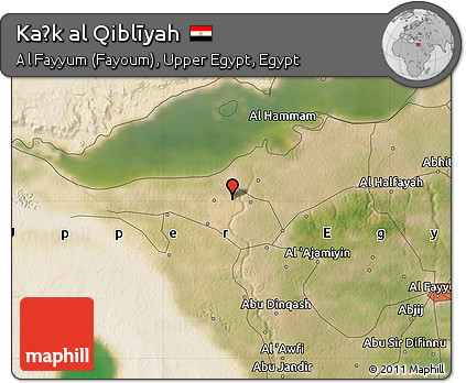 Satellite Map of Kaḩk Al Qiblīyah