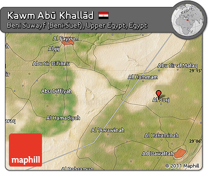 Satellite Map of Kawm Abū Khallād