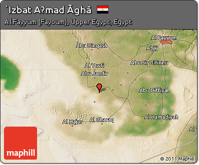 Satellite Map of `Izbat Aḩmad Āghā