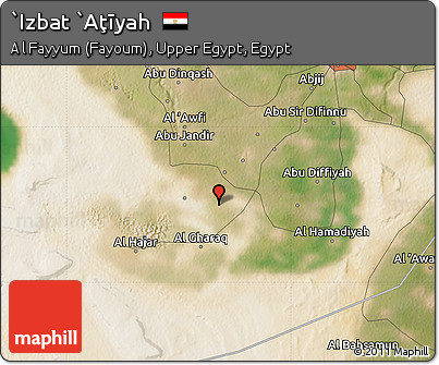 Satellite Map of `Izbat `Aţīyah
