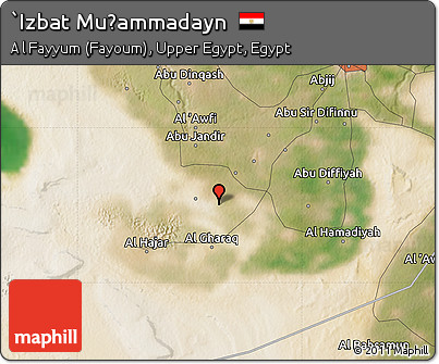 Satellite Map of `Izbat Muḩammadayn
