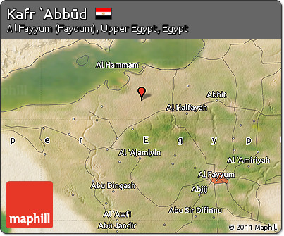 Satellite Map of Kafr `Abbūd