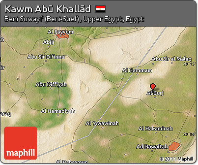 Satellite Map of Kawm Abū Khallād