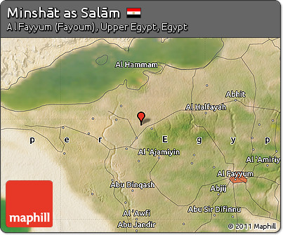Satellite Map of Minshāt As Salām