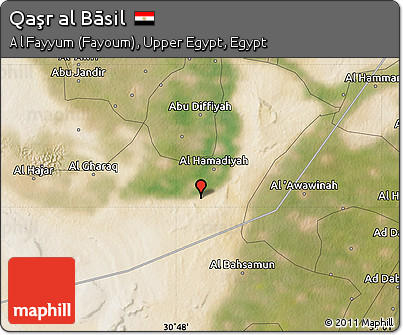 Satellite Map of Qaşr Al Bāsil