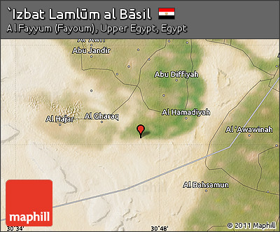 Satellite Map of `Izbat Lamlūm Al Bāsil