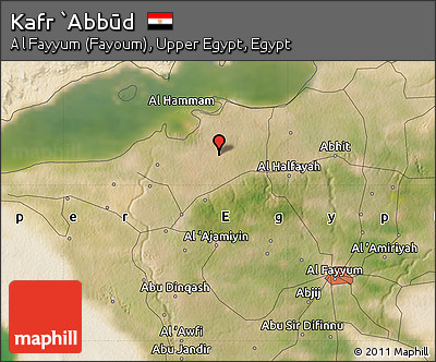 Satellite Map of Kafr `Abbūd