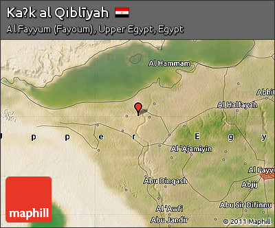 Satellite Map of Kaḩk Al Qiblīyah