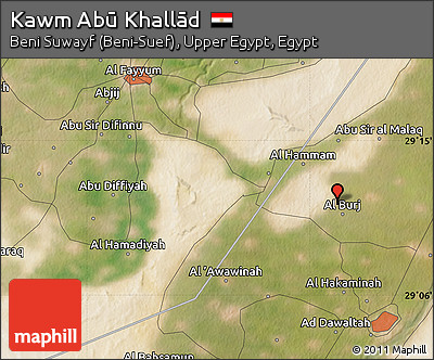 Satellite Map of Kawm Abū Khallād