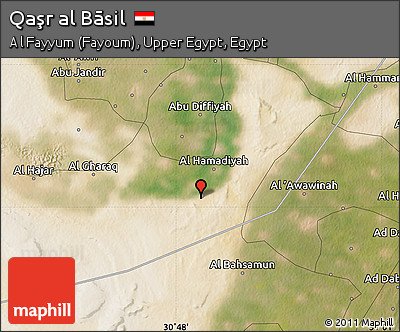 Satellite Map of Qaşr Al Bāsil