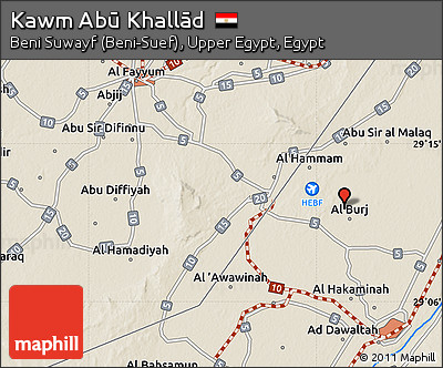 Shaded Relief Map of Kawm Abū Khallād