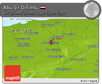 Physical Panoramic Map of Abū Şīr Difinnū