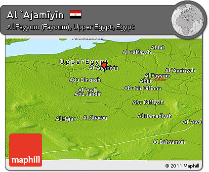 Physical Panoramic Map of Al `Ajamīyīn