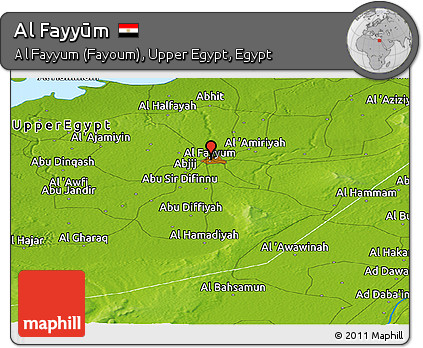 Physical Panoramic Map of Al Fayyūm