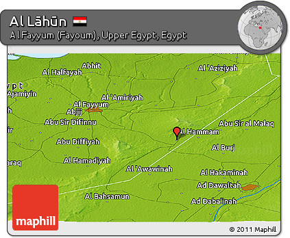Physical Panoramic Map of Al Lāhūn