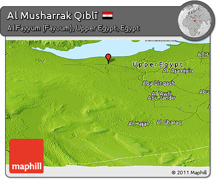 Physical Panoramic Map of Al Musharrak Qiblī