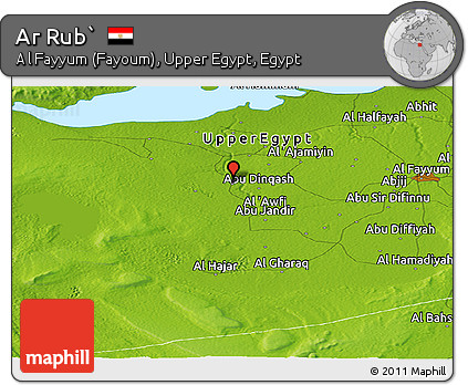 Physical Panoramic Map of Ar Rub`