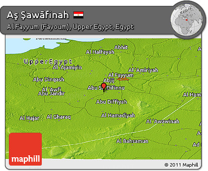 Physical Panoramic Map of Aş Şawāfinah