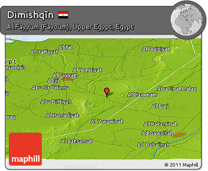 Physical Panoramic Map of Dimishqīn