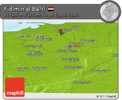 Physical Panoramic Map of Fidīmīn Al Baḩrī