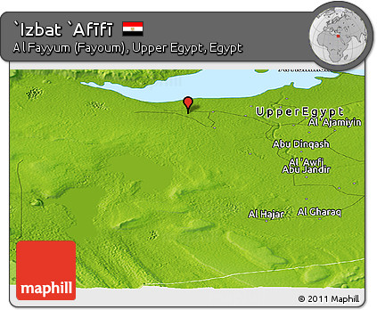 Physical Panoramic Map of `Izbat `Afīfī