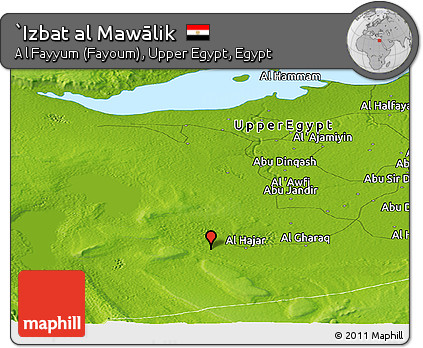 Physical Panoramic Map of `Izbat Al Mawālik