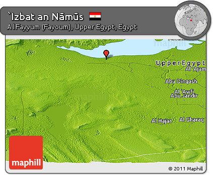 Physical Panoramic Map of `Izbat An Nāmūs