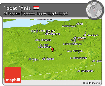 Physical Panoramic Map of `Izbat `Ānis