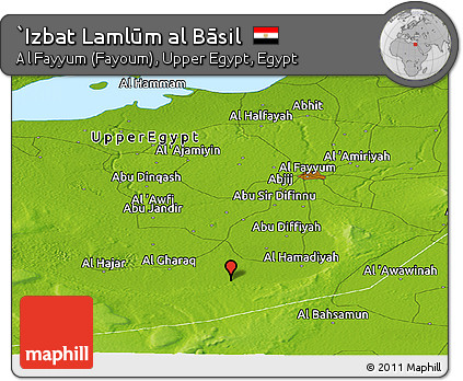 Physical Panoramic Map of `Izbat Lamlūm Al Bāsil