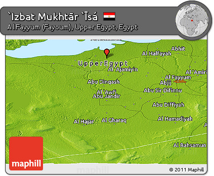 Physical Panoramic Map of `Izbat Mukhtār `Īsá